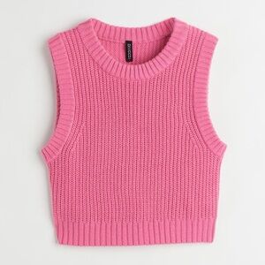 Pink Crop Sweater Vest Size XS